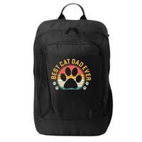 Best Cat Dad Ever Retro Sunset City Backpack
