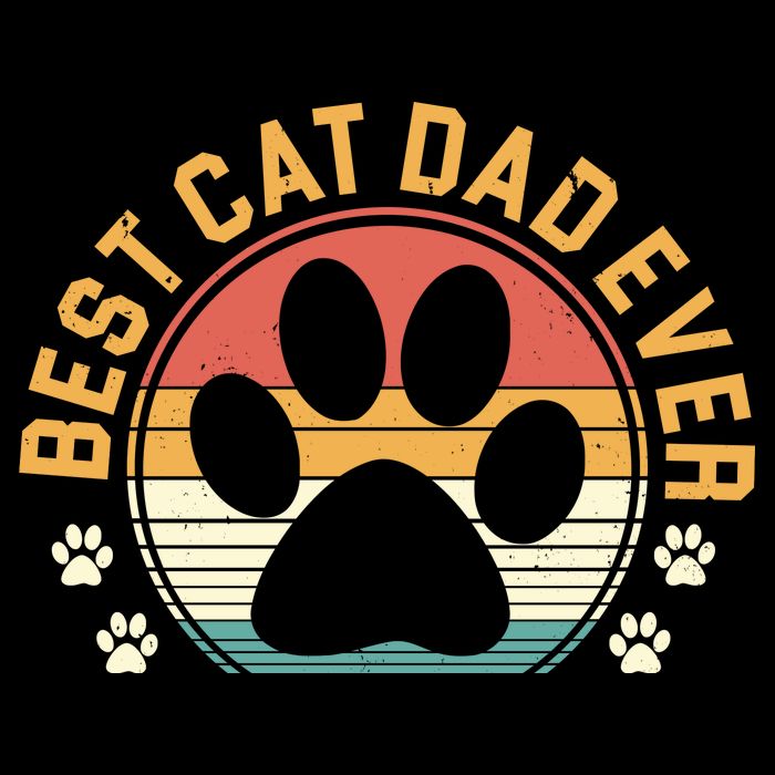 Best Cat Dad Ever Retro Sunset Impact Tech Backpack