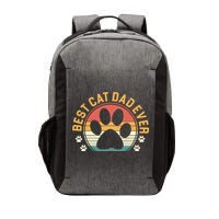 Best Cat Dad Ever Retro Sunset Vector Backpack