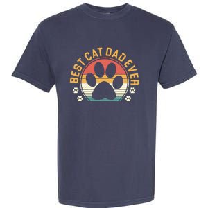 Best Cat Dad Ever Retro Sunset Garment-Dyed Heavyweight T-Shirt