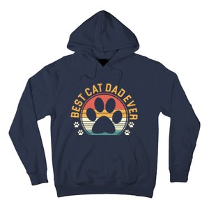 Best Cat Dad Ever Retro Sunset Hoodie