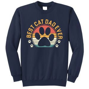 Best Cat Dad Ever Retro Sunset Sweatshirt