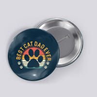 Best Cat Dad Ever Retro Sunset Button