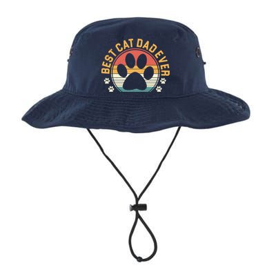 Best Cat Dad Ever Retro Sunset Bucket Hat
