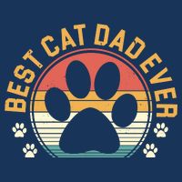 Best Cat Dad Ever Retro Sunset Drawstring Bag