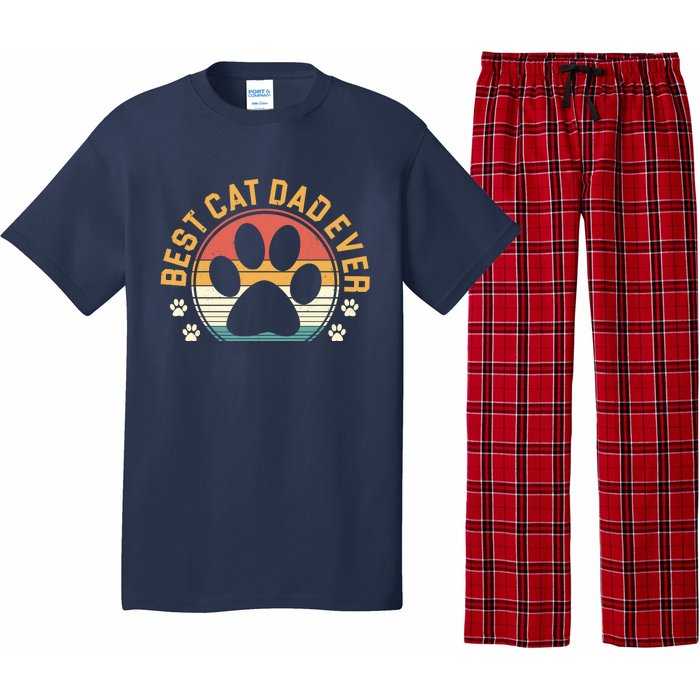 Best Cat Dad Ever Retro Sunset Pajama Set