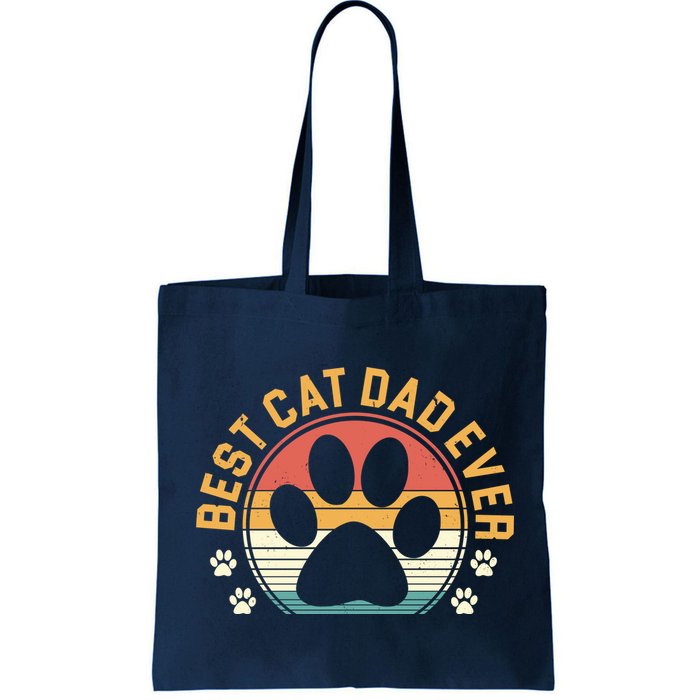 Best Cat Dad Ever Retro Sunset Bag