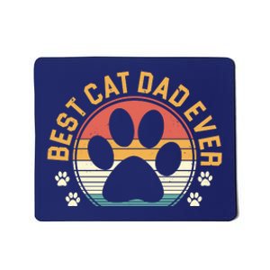 Best Cat Dad Ever Retro Sunset Mousepad