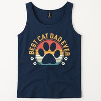 Best Cat Dad Ever Retro Sunset Tank Top