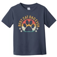 Best Cat Dad Ever Retro Sunset Toddler T-Shirt