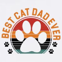 Best Cat Dad Ever Retro Sunset Garment-Dyed Sweatshirt
