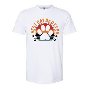 Best Cat Dad Ever Retro Sunset Softstyle CVC T-Shirt