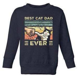 Best Cat Dad Ever Kitten Enthusiast Feline Lover Father Toddler Sweatshirt