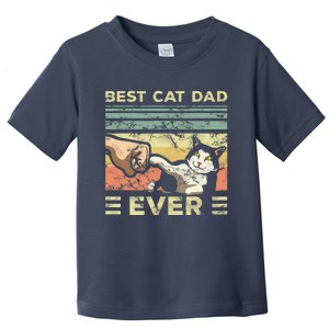 Best Cat Dad Ever Kitten Enthusiast Feline Lover Father Toddler T-Shirt