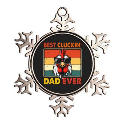 Best Cluckin Dad Ever Fathers Day Metallic Star Ornament