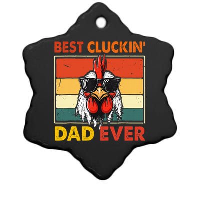 Best Cluckin Dad Ever Fathers Day Ceramic Star Ornament