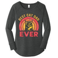 Best Cat Dad Ever Vintage Cat Daddy Fathers Day Women's Perfect Tri Tunic Long Sleeve Shirt