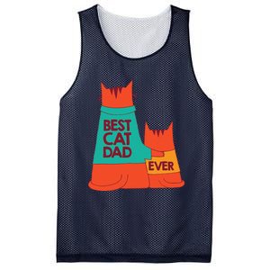 Best Cat Dad Ever Kitty Cat Meow Pet Animal Father Day Mesh Reversible Basketball Jersey Tank