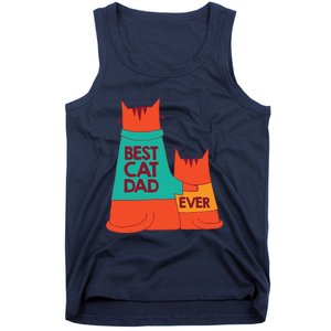 Best Cat Dad Ever Kitty Cat Meow Pet Animal Father Day Tank Top