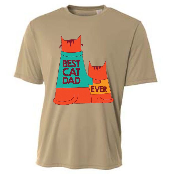 Best Cat Dad Ever Kitty Cat Meow Pet Animal Father Day Cooling Performance Crew T-Shirt