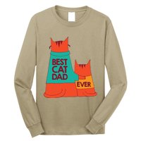 Best Cat Dad Ever Kitty Cat Meow Pet Animal Father Day Long Sleeve Shirt