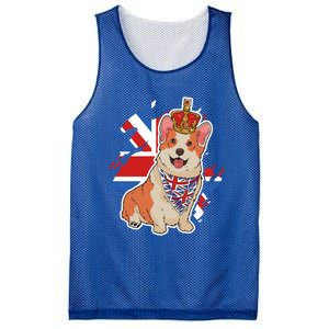 British Corgi Dog Crown Union Jack Queens Platinum Jubilee Great Gift Mesh Reversible Basketball Jersey Tank