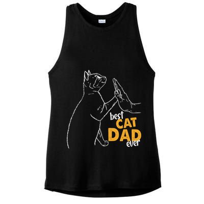 Best Cat Dad Ever Cat Daddy Father Cat Lovers Cat Dad Cute Gift Ladies PosiCharge Tri-Blend Wicking Tank