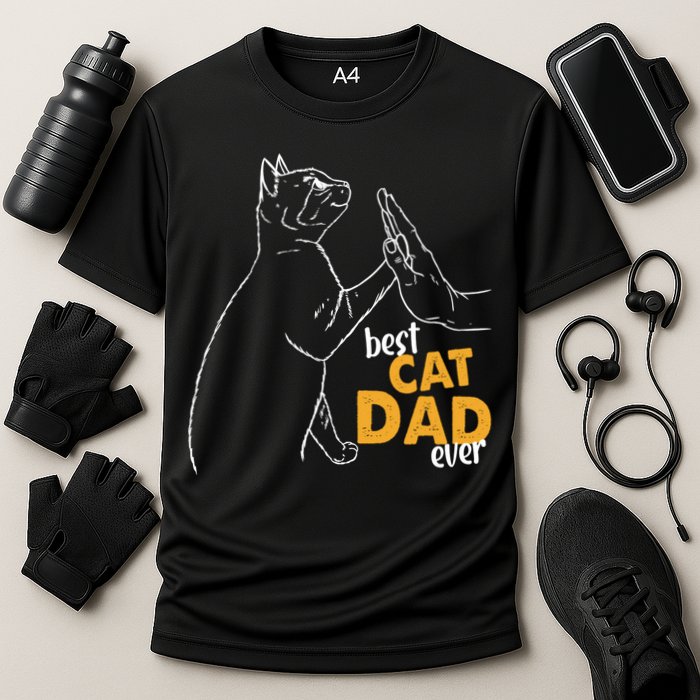 Best Cat Dad Ever Cat Daddy Father Cat Lovers Cat Dad Cute Gift Cooling Performance Crew T-Shirt