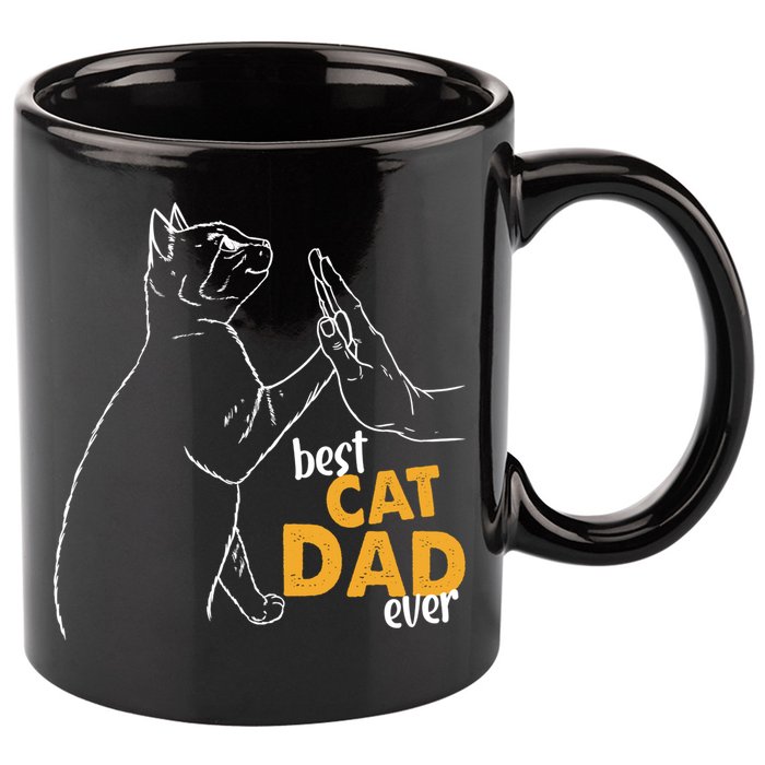 Best Cat Dad Ever Cat Daddy Father Cat Lovers Cat Dad Cute Gift 11oz C Handle Ceramic Mug