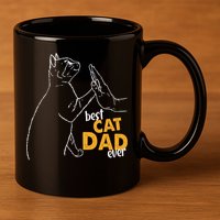 Best Cat Dad Ever Cat Daddy Father Cat Lovers Cat Dad Cute Gift 11oz C Handle Ceramic Mug