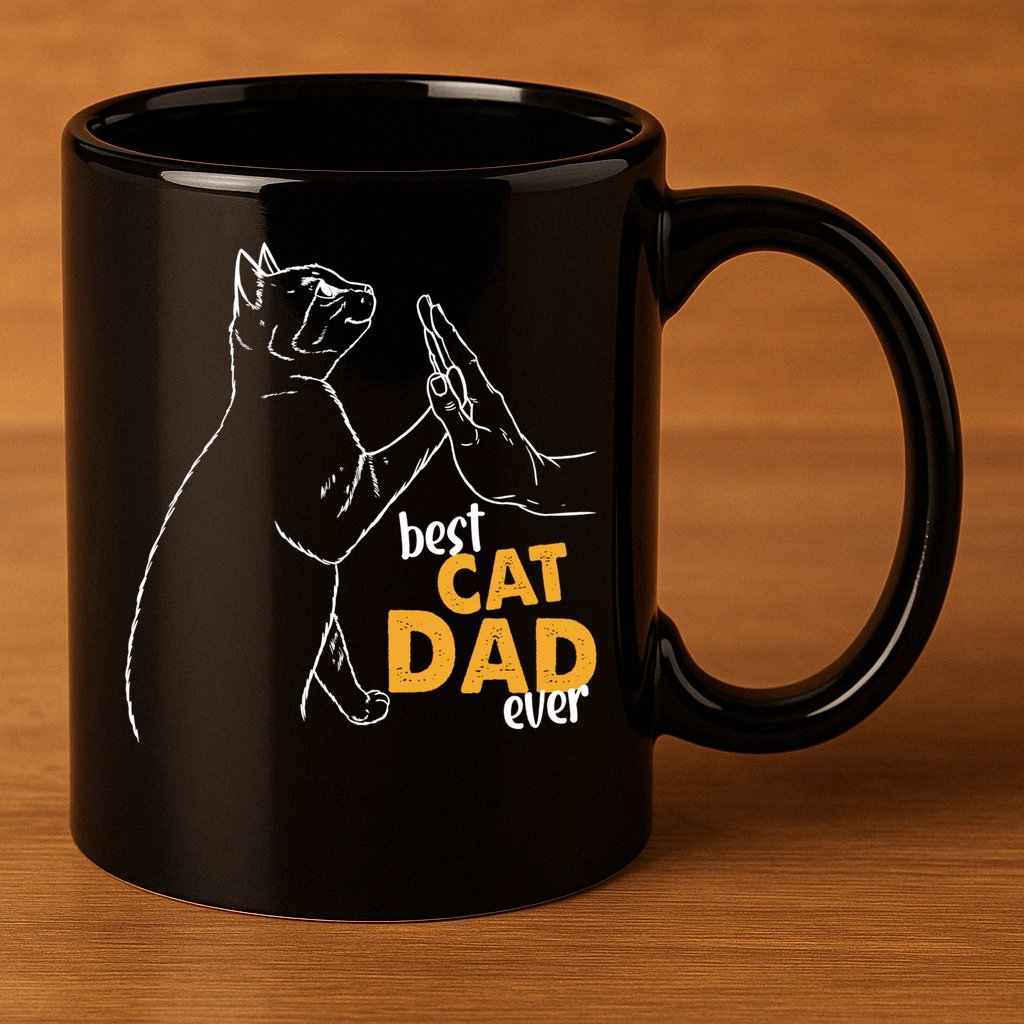 Best Cat Dad Ever Cat Daddy Father Cat Lovers Cat Dad Cute Gift 11oz C Handle Ceramic Mug