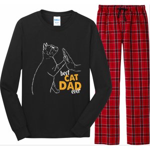 Best Cat Dad Ever Cat Daddy Father Cat Lovers Cat Dad Cute Gift Long Sleeve Pajama Set