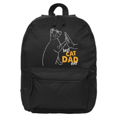 Best Cat Dad Ever Cat Daddy Father Cat Lovers Cat Dad Cute Gift 16 in Basic Backpack