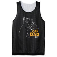 Best Cat Dad Ever Cat Daddy Father Cat Lovers Cat Dad Cute Gift Mesh Reversible Basketball Jersey Tank