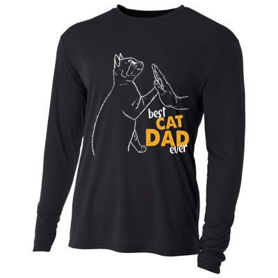 Best Cat Dad Ever Cat Daddy Father Cat Lovers Cat Dad Cute Gift Cooling Performance Long Sleeve Crew