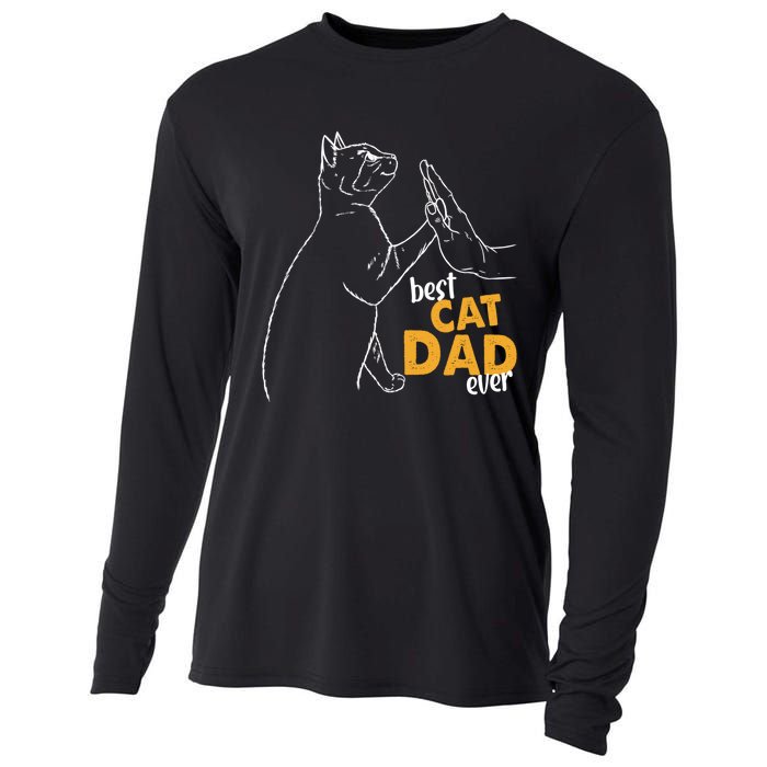 Best Cat Dad Ever Cat Daddy Father Cat Lovers Cat Dad Cute Gift Cooling Performance Long Sleeve Crew