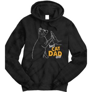 Best Cat Dad Ever Cat Daddy Father Cat Lovers Cat Dad Cute Gift Tie Dye Hoodie