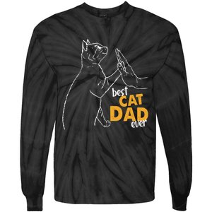 Best Cat Dad Ever Cat Daddy Father Cat Lovers Cat Dad Cute Gift Tie-Dye Long Sleeve Shirt