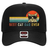 Best Cat Dad Ever FatherS Day Gift Cat Daddy High Crown Mesh Back Trucker Hat