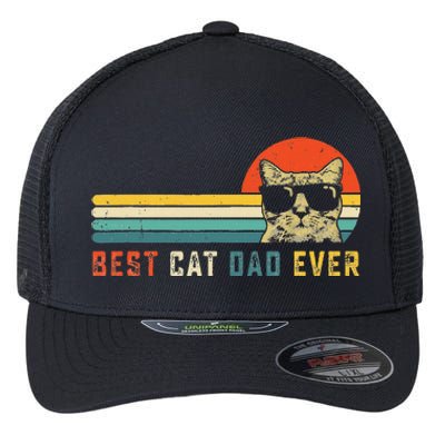 Best Cat Dad Ever FatherS Day Gift Cat Daddy Flexfit Unipanel Trucker Cap