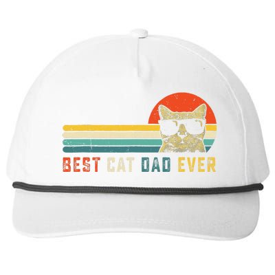 Best Cat Dad Ever FatherS Day Gift Cat Daddy Snapback Five-Panel Rope Hat