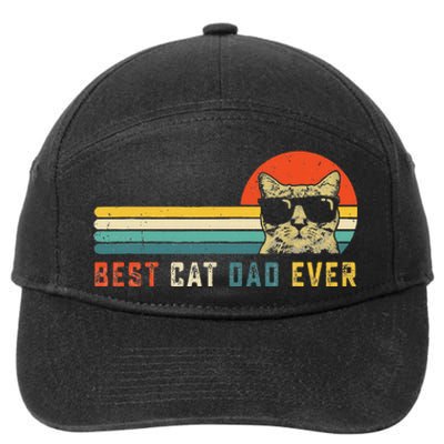 Best Cat Dad Ever FatherS Day Gift Cat Daddy 7-Panel Snapback Hat