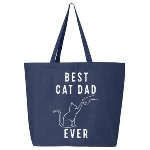 Best Cat Dad Ever Cat Daddy Paw Fist Bump Meow Cat 25L Jumbo Tote