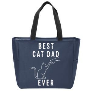 Best Cat Dad Ever Cat Daddy Paw Fist Bump Meow Cat Zip Tote Bag