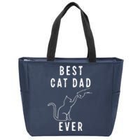 Best Cat Dad Ever Cat Daddy Paw Fist Bump Meow Cat Zip Tote Bag