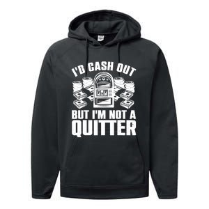 Best Casino Design For  Wo Casino Gambling Gamblers Performance Fleece Hoodie