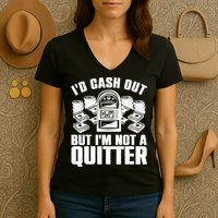 Best Casino Design For  Wo Casino Gambling Gamblers Women's V-Neck T-Shirt