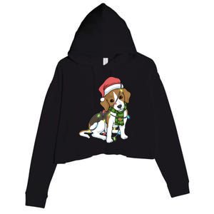 Beagle Christmas Decoration Gift Crop Fleece Hoodie