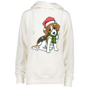 Beagle Christmas Decoration Gift Womens Funnel Neck Pullover Hood