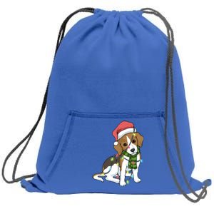 Beagle Christmas Decoration Gift Sweatshirt Cinch Pack Bag